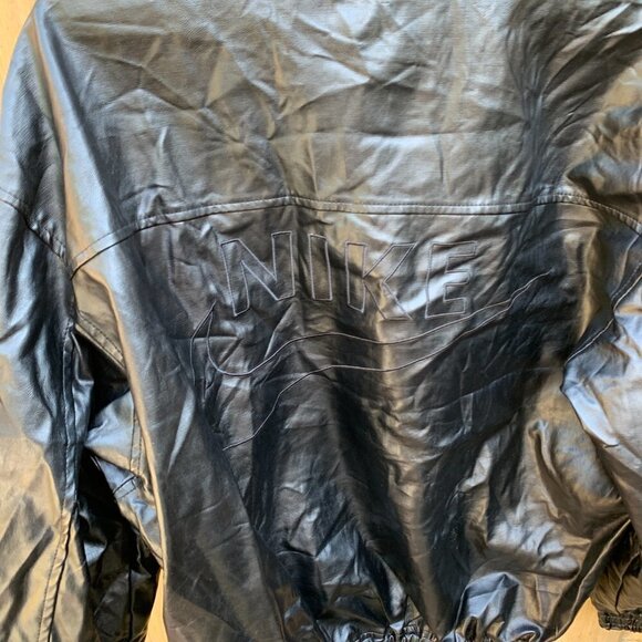 Vintage Nike Leather Jacket Large Black - Picture 11 of 15